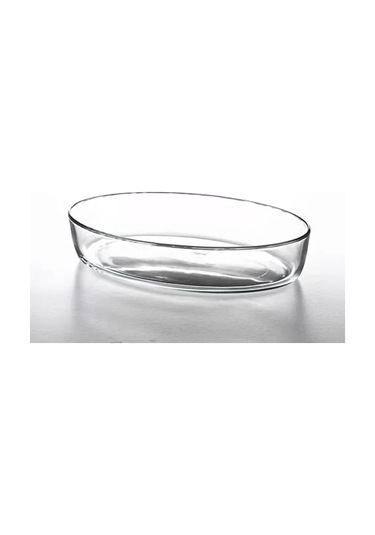 Oval Borcam Tepsi - 2400cc Açık Gri