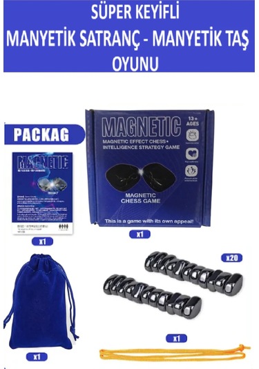Süper Keyifli Manyetik Satranç-20 Taşlı Manyetik Güçlü Taş Oyunu- Harika Vakit Geçirmek Için Hediye