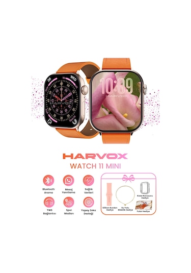 Harvox Watch 11 Mini Akıllı Saat Hediye Dolu Kutu Içeriği 2 Kordon Bileklik Ve Fular Hediyeli Harvox Watch 11 Mini Akıllı Saat Hediye Dolu Kutu Içeriği 2 Kordon Bileklik Ve Fular Hediyeli
