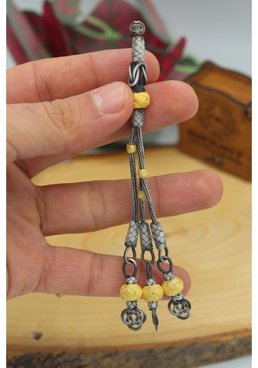 Yaldızlı Oksitli 1000 Ayar Kazaziye Gümüş Püskül 201022713