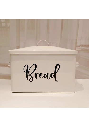 Willowhaven Faridabio Metal Ekmek Kutusu Beyaz Ekmek Ve Gıda Saklama Kabı Beyaz