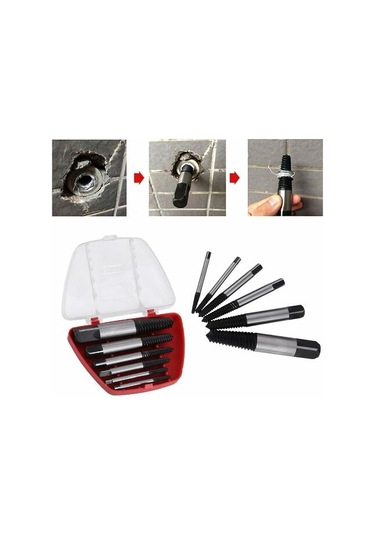 Saplama Çıkarma Seti 6 Parça Hasarlı Cıvatalar Veya Vidalar İçin Vida Çıkarma Aparatı