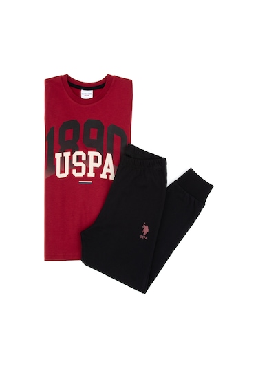 U.s. Polo Assn. Erkek Çocuk Bordo Pijama Takım 50318565-vr014 Bordo