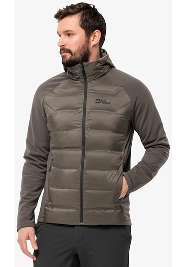 Jack Wolfskin Tasman Down Hybrid Erkek Mont Kahverengi 001
