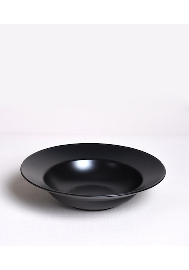 Keramika Mat Siyah Delta Makarna Tabağı 26 Cm