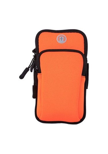 Mufunye Spor Ve Outdoor Kullanıma Uygun Su Geçirmez Kol Çantası - 6.8 İnç Telefon Koruması, Yürüyüş, Koşu, Bisiklet İçin Turuncu Turuncu