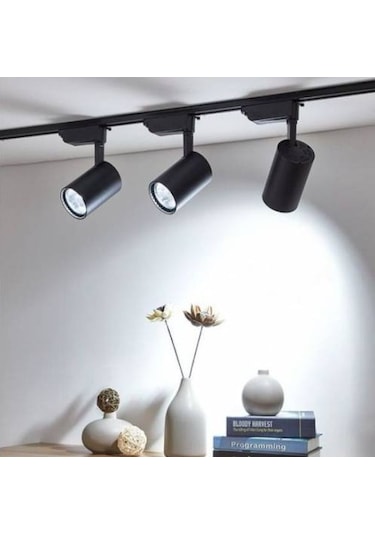 30W Led Ray Spot 3Lü Set -Siyah Kasa- Beyaz Işık