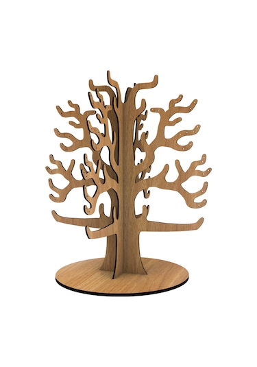 1 Fark - Ahşap Takı Ağacı -Takı Standı - Takı Düzenleyici - Kayın