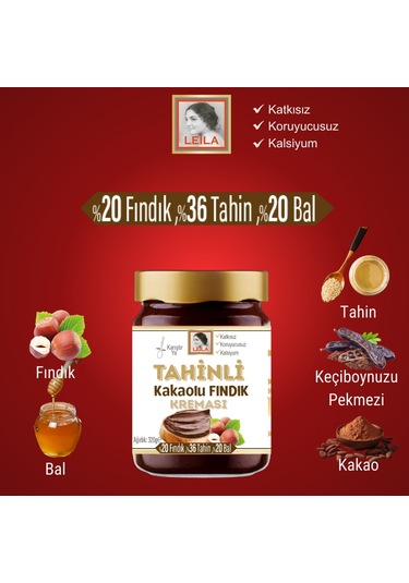 Tahinli Kakaolu Fındık Kreması 320 Gr