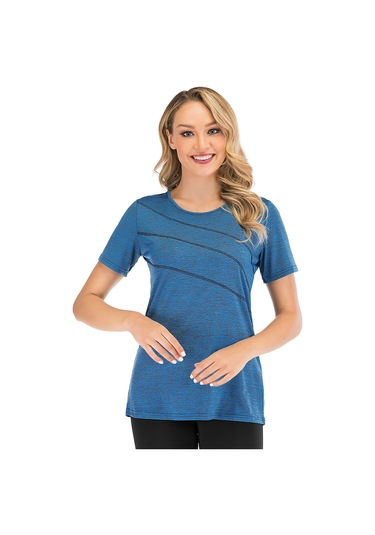 Gajeena Nefes Alabilen Hızlı Kuruyan Yoga Ve Spor Tişörtü - Koyu Mavi Xxl Koyu Mavi