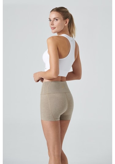 Jerf Aruba Toparlayıcı Mini Şort Krem