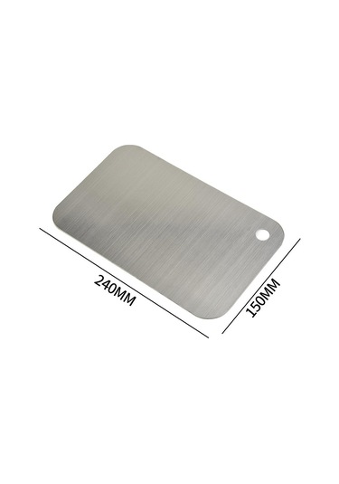 1 Adet Paslanmaz Çelik Ağır Kesme Tahtası Doğrama Tahtası Ev Mutfak Aracı İçin 24 15cm