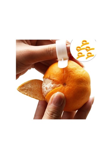 10 Adet Halka Tipi Limon Turuncu Mandallama Açıcı Soyucu Kabuk Dilimleyici Kesici Meyve Cilt Sökücü Bıçak Yardımcısı, Rastgele Renk Dağıtım Diğer