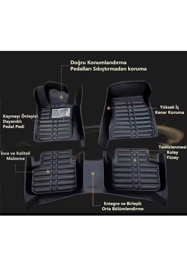 Bmw 5 Serisi F10 2012-2014 5d Havuzlu Karbon Dizayn Paspas Seti