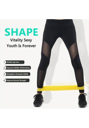 Yeşil Yeşil Direnç Bantları Döngü Egzersiz Kauçuk Spor Salonu Yoga Elastik Bant Fitness Eğitimi Yeşil