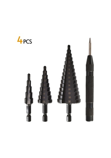 Hallow Hss Kobalt Kademeli Matkap Ucu Seti İnce Demir-Çelik-Pvc-Ahşap 4 Adet
