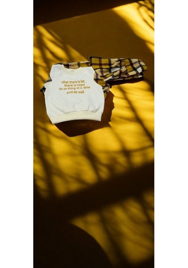 Piti Kare Desenli Polarlı Takım Renkli