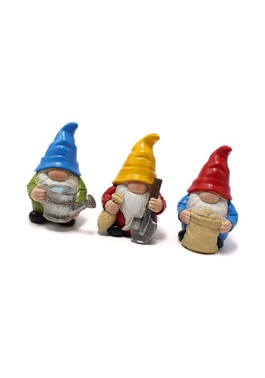 Yunboo Sentez Reçine Cüceler, El Yapımı Bahçe Dekorasyonu, Su Geçirmez Bahçe Ve Balkon Ornamenti, 3 Adet Set