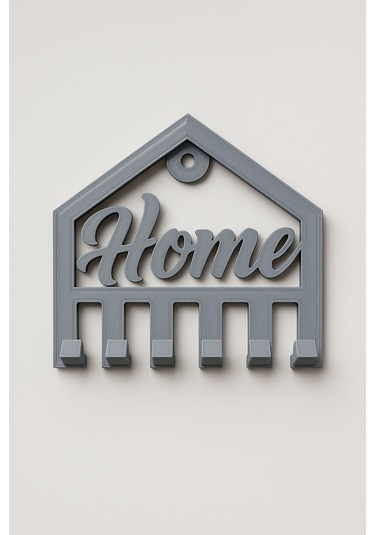 Oxyteez Dekoratif Anahtar Askılık Gri Renk Reçine Tasarım Ev Ve Ofis Dekorasyonu