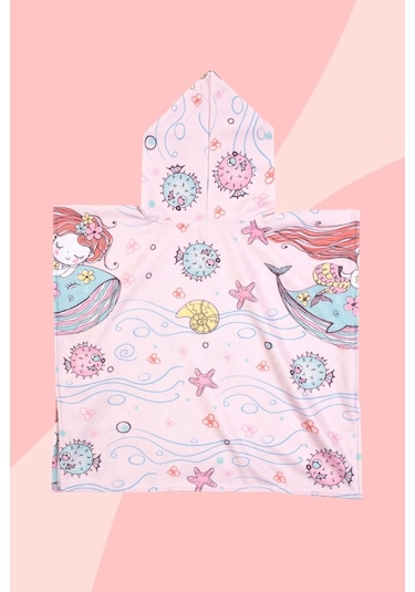 Plaj Havlusu Bebek Çocuk Panço 2-3 Mermaidson