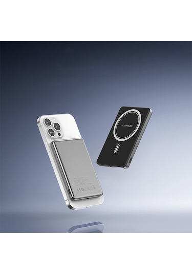 Lapas Lp-pw003 Ultra İnce Hızlı Şarj Özellikli Wireless Powerbank 5000mah 15w Gri