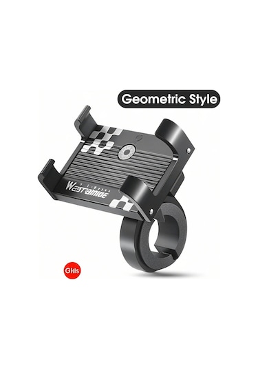 Skycity Alüminyum Bisiklet Telefon Tutucu - Jant Çapı 22.2-31.8mm, Telefon Boyutu 55-100mm, Tip C, Güçlü Sabitleme, Geçici Kullanıma Uygun Siyah