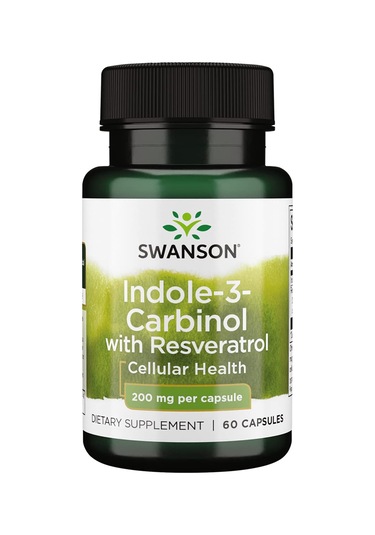 Swanson, Indole-3-carbinol With Resveratrol, 200 Mg, 60 Capsules