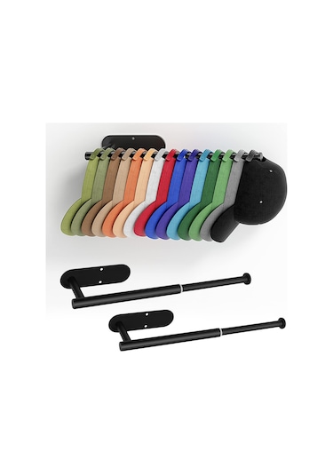 Ximistore9 2 Adet Siyah Çelik Gömme/kirli İçeği Olmayan Uzatılabilir Gardırop Asma Demiri - Banyo/mutfak İçin Suya Dayanıklı Siyah