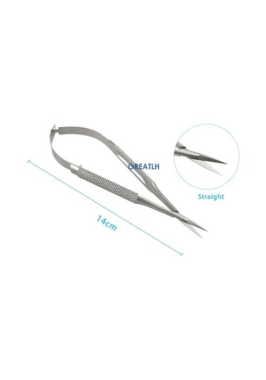 Kavisli/düz Kafa Mikro Castroviejo Kornea Makas El Aleti Paslanmaz Çelik Enstrüman Oftalmik 4