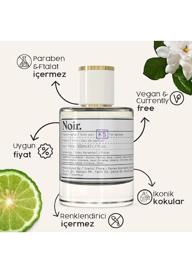 K5 Kadın Edp Parfüm 50 Ml 9% Amber - Çiçeksi