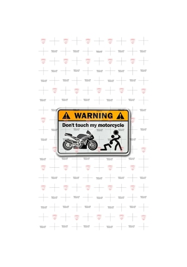 Don'T Touch My Motorcycle 3D Damla Sticker