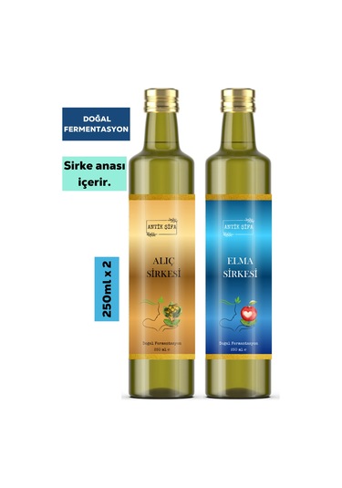 Alıç Sirkesi Ve Elma Sirkesi 250 Ml + 250 Ml - Doğal Fermente