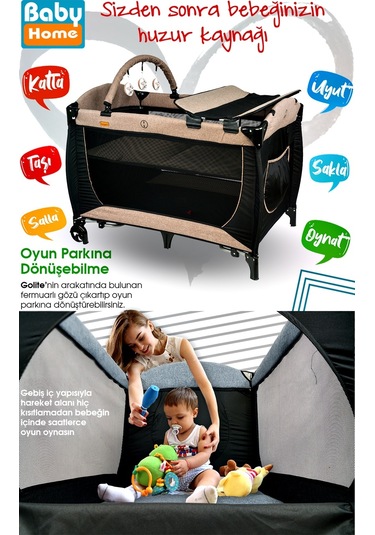 Baby Home 560 Golite Bebek Oyun Parkı Park Yatak 70 x 110 CM