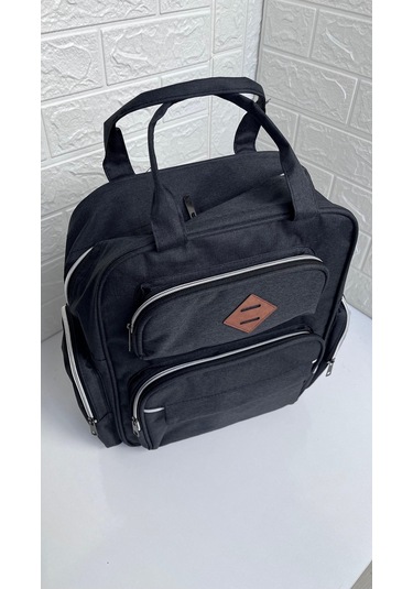 Hafif Kullanışlı Termal Biberon Bölmeli Bebek Arabasına Asma Aparatlı Anne Bebek Bebek Bakım Çantası Antrasit