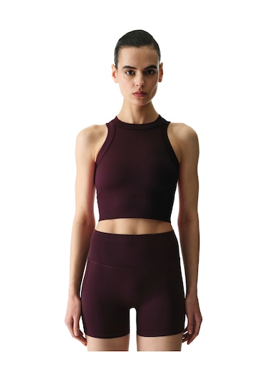 Penti Bordo Seamless Dikişsiz Halter Yaka Askılı Atlet