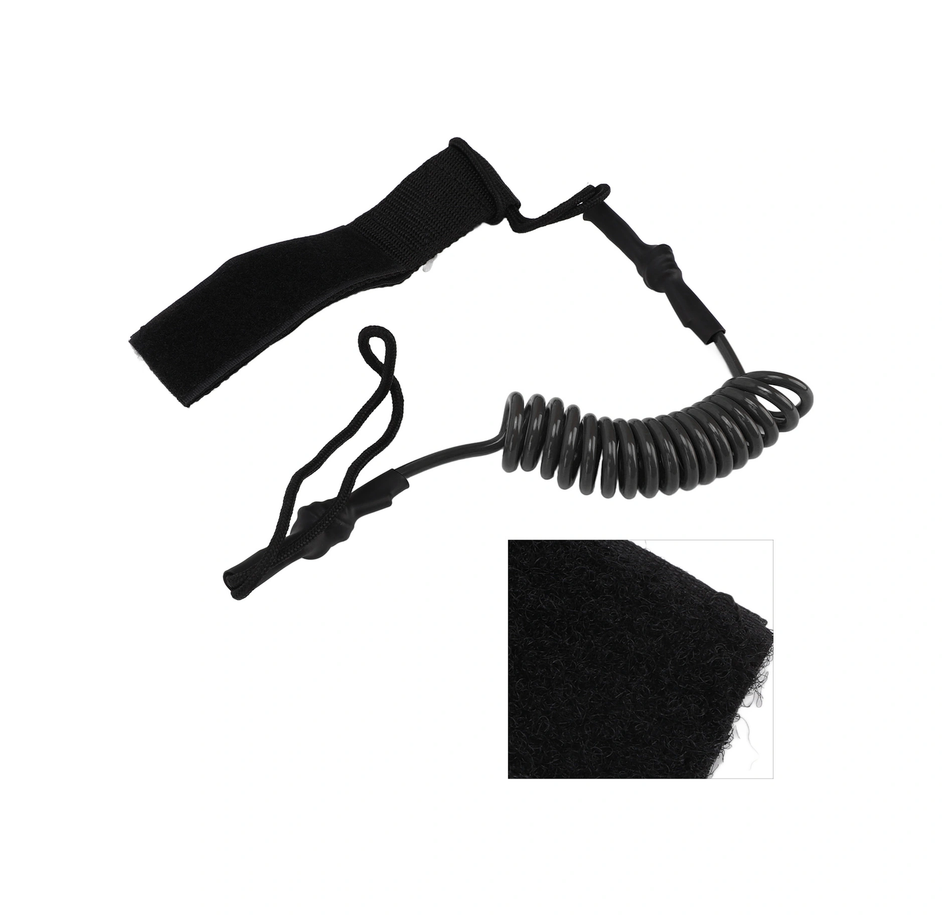 Vkemall Tpu Kayak Kayık Çubuk Güvenlik Kordonu: Dalgalar Tahtası İçin Kayıp Engelleme, Esnek Yaylı, Halka Kanca Ve Ayarlanabilir, Siyah