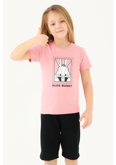 Looney Tunes L1589-2 Çocuk  Gül Tişört