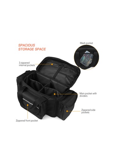 Büyük Kapasiteli Olta Takımı Çanta Su Geçirmez Olta-siyah