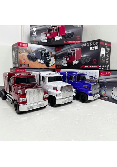 Ws-570bt Tır Görünümlü Radyolu Bluetooth Hoparlör Mavi