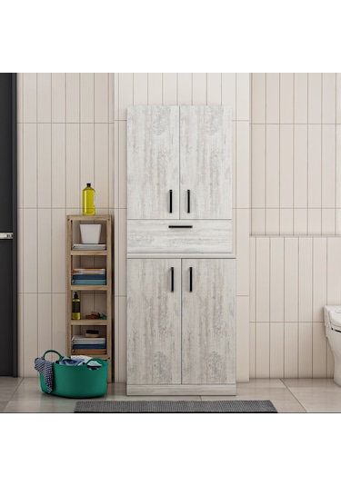 Palmiro Çamaşır Makinesi Dolap Takımı-Cristal