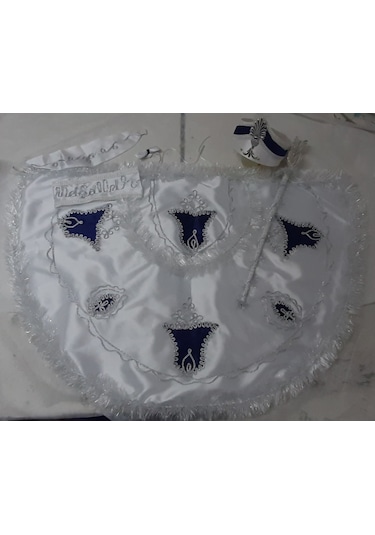 Sünnet Kıyafeti Seti 6 Parça - Beyaz-Lacivert Sn1220