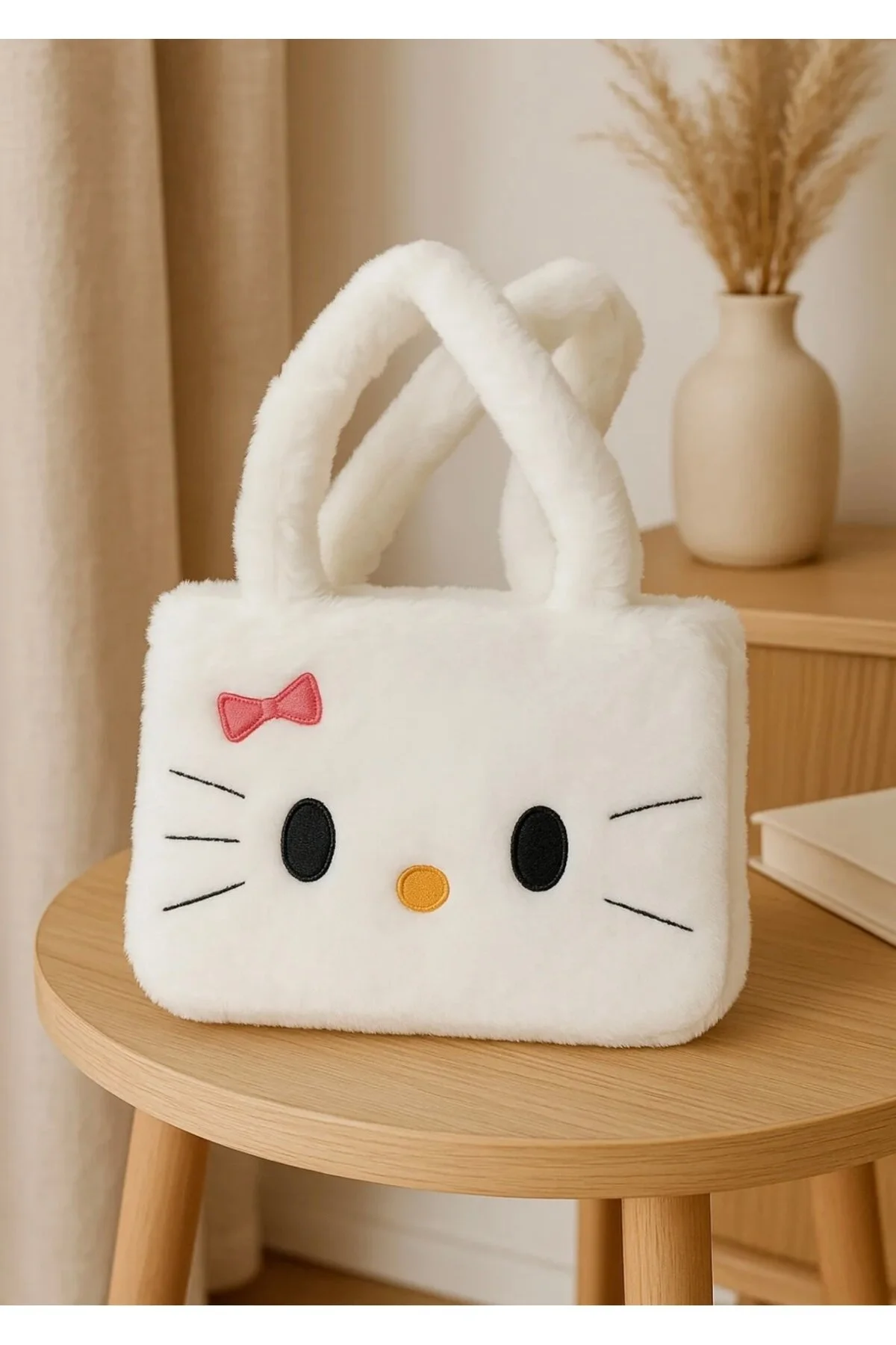 Hello Kitty Peluş Çanta 35 Cm Sevimli & Kullanışlı Hediyelik Beyaz