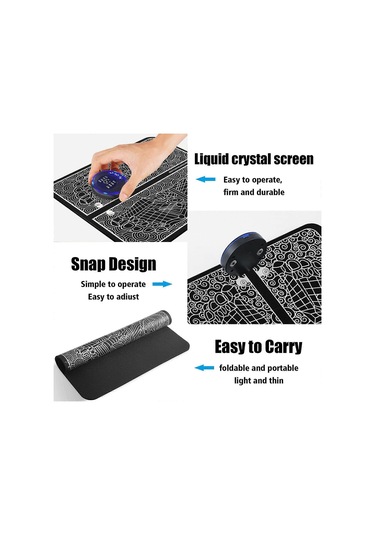 Ganzhoushop Transkutanöz Elektriksel Sinir Stimülatörü Ayak Masaj Matı 8 Mod Ve 19 Seviye İle Gergin Kasları Rahatlatın, Ağrının Geçici Olarak Giderilmesinde Kullanılabilir Uzaktan Kumanda Çok Renkli