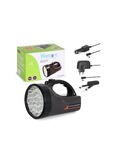 Watton WT-239 1200 Lümen 25 Ledli El Feneri Siyah