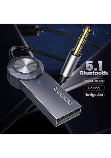 Toocki Bluetooth Araç Kiti 5.1 Navigasyon Destekli Hi-fi Ses