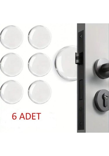 Büro Ev Ofis Dekoru İçin 6parça Şeffaf Oval Silikon Mobilya Kapı Darbe Pedi Renkli