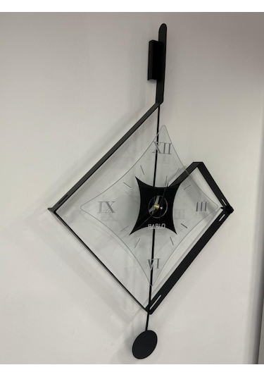 Eksen Black Klasik Bablo Premium Duvar Saatleri Siyah