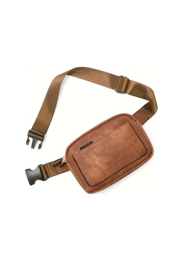 Sunshine011 1 Adet Koyu Kahverengi Ayarlanabilir Askılı Bel Çantası, Hafif Fermuarlı Koşu Ve Spor İçin 1 Adet Koyu Kahverengi