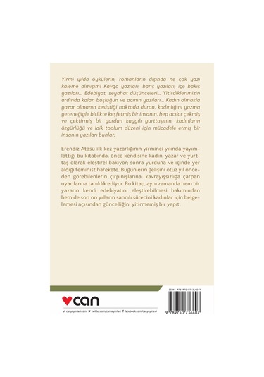 KadınlığımYazarlığımYurdum - Erendiz Atasü - Can Yayınları