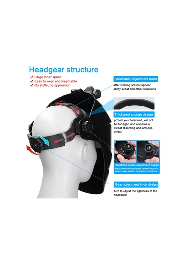 Hallow Geevorks  Otomatik Karartma Kaynak Yüz Maskesi Büyük E24711